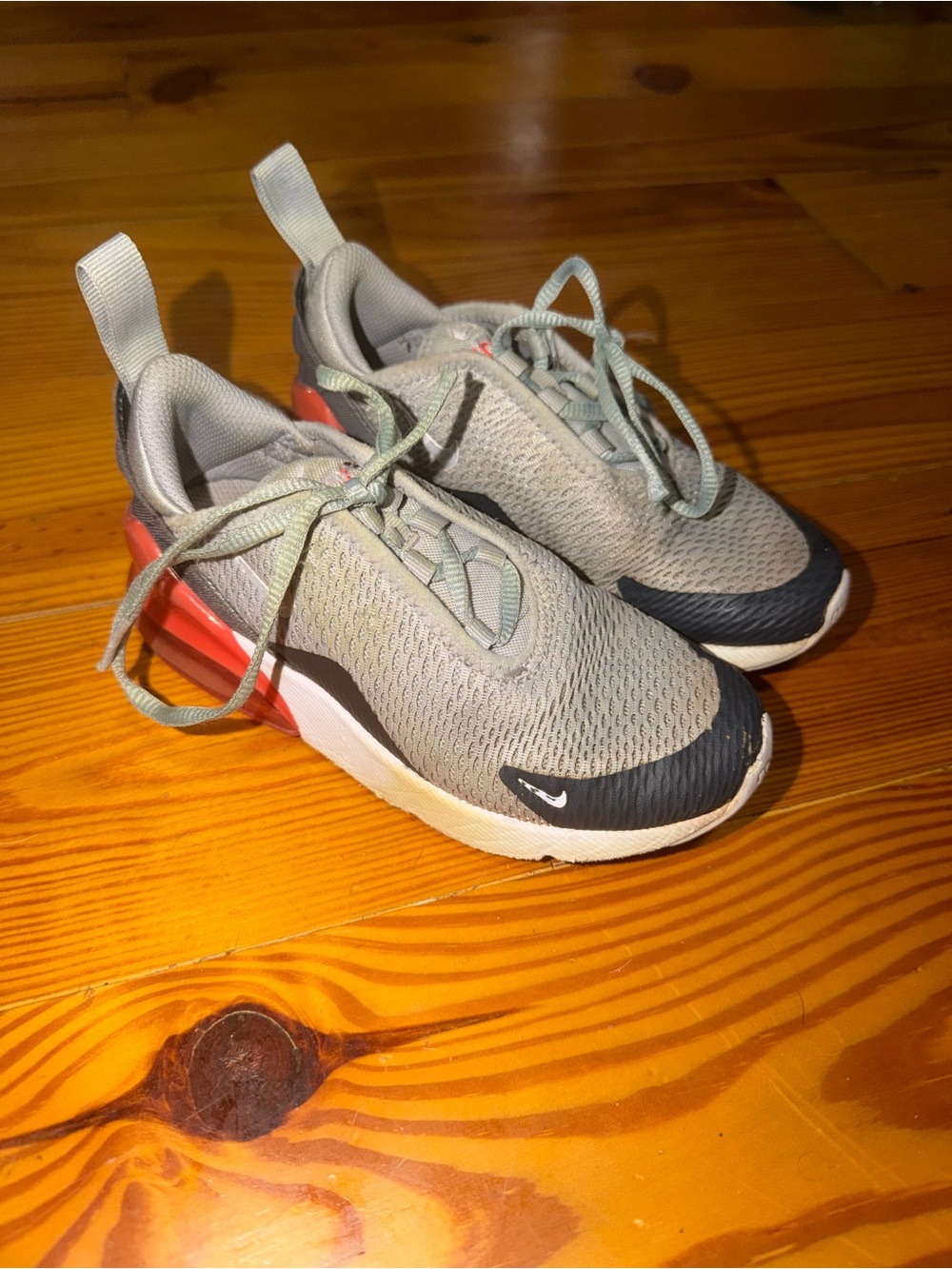Nike Kids Grey and Coral Lightweight Sneakers